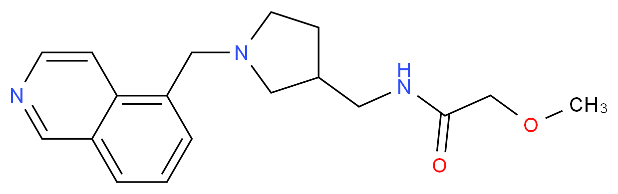 N-{[1-(isoquinolin-5-ylmethyl)pyrrolidin-3-yl]methyl}-2-methoxyacetamide_分子结构_CAS_)
