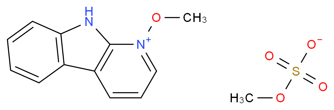 1-methoxy-9H-pyrido[2,3-b]indol-1-ium methyl sulfate_分子结构_CAS_26391-88-8