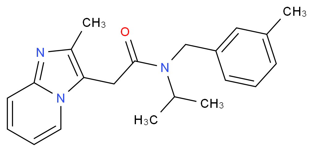N-isopropyl-N-(3-methylbenzyl)-2-(2-methylimidazo[1,2-a]pyridin-3-yl)acetamide_分子结构_CAS_)