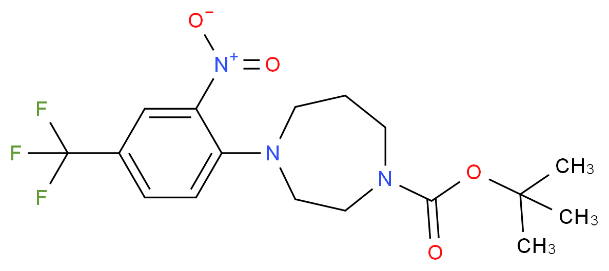 4-[2-Nitro-4-(trifluoromethyl)phenyl]homopiperazine, N1-BOC protected 97%_分子结构_CAS_306934-72-5)