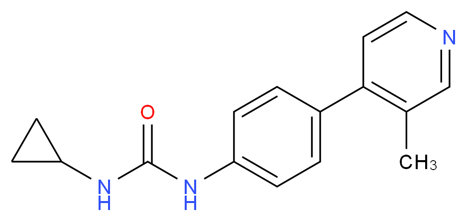 N-cyclopropyl-N'-[4-(3-methylpyridin-4-yl)phenyl]urea_分子结构_CAS_)