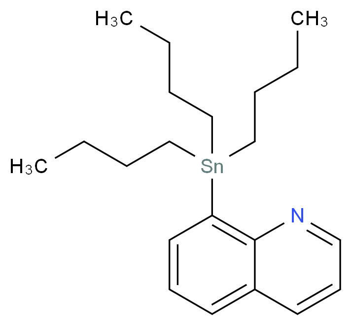 8-(三正丁基锡)喹啉_分子结构_CAS_478282-21-2)