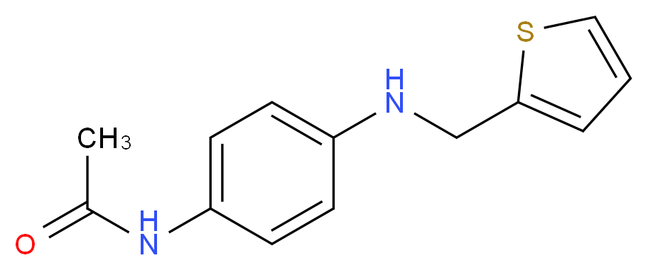 N-{4-[(Thiophen-2-ylmethyl)amino]-phenyl}-acetamide_分子结构_CAS_18210-26-9)