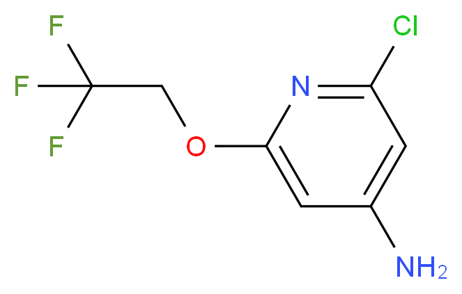 2-Chloro-6-(2,2,2-trifluoroethoxy)pyridin-4-aMine_分子结构_CAS_1346809-43-5)