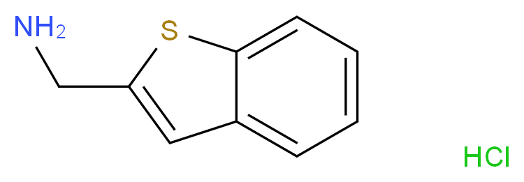 1-benzothiophen-2-ylmethanamine hydrochloride_分子结构_CAS_6314-43-8