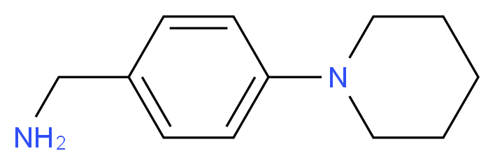 [4-(piperidin-1-yl)phenyl]methanamine_分子结构_CAS_214759-73-6