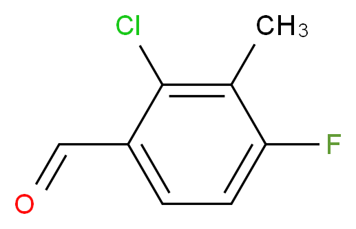 2-Chloro-4-fluoro-3-methylbenzaldehyde_分子结构_CAS_1260764-27-9)