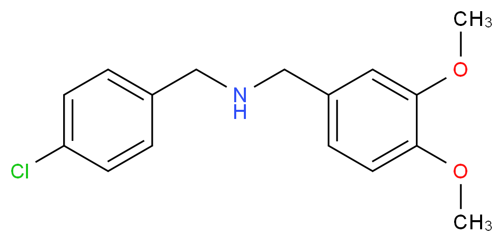 (4-chlorobenzyl)(3,4-dimethoxybenzyl)amine_分子结构_CAS_423738-40-3)