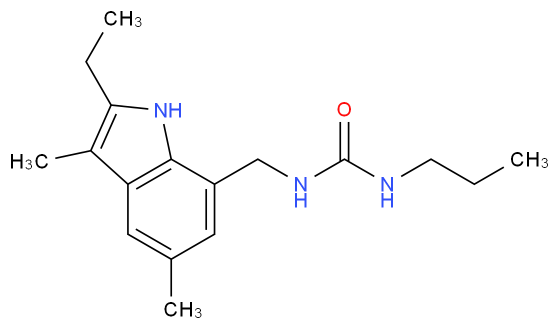 N-[(2-ethyl-3,5-dimethyl-1H-indol-7-yl)methyl]-N'-propylurea_分子结构_CAS_)