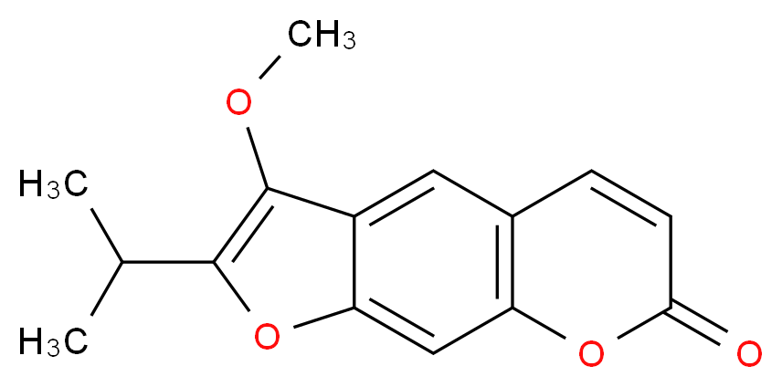 3-methoxy-2-(propan-2-yl)-7H-furo[3,2-g]chromen-7-one_分子结构_CAS_133-26-6