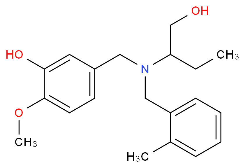 5-{[[1-(hydroxymethyl)propyl](2-methylbenzyl)amino]methyl}-2-methoxyphenol_分子结构_CAS_)
