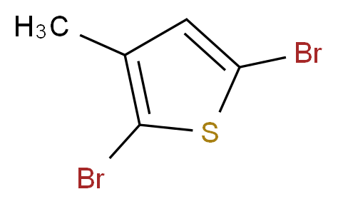 2,5-二溴-3-甲基噻吩_分子结构_CAS_13191-36-1)