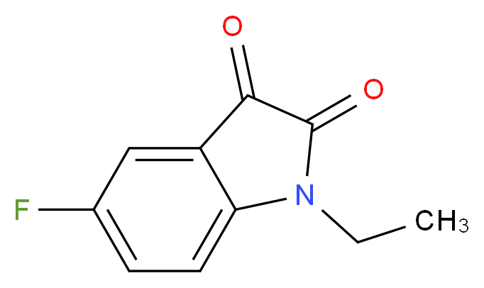 1-ethyl-5-fluoro-2,3-dihydro-1H-indole-2,3-dione_分子结构_CAS_776-47-6