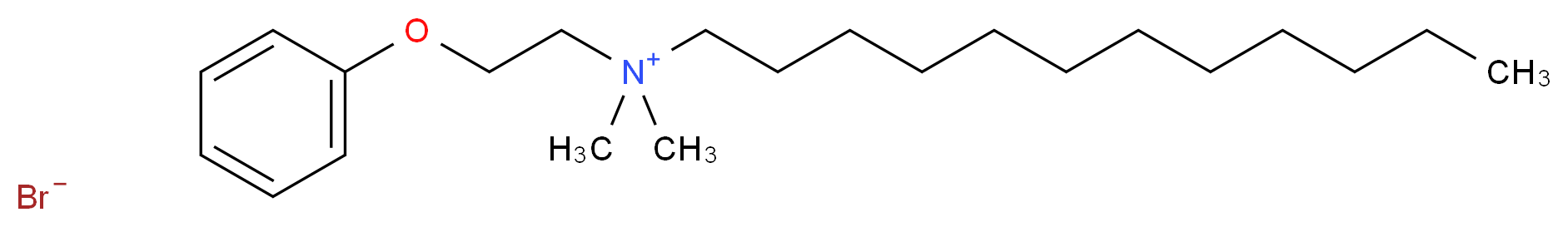 dodecyldimethyl(2-phenoxyethyl)azanium bromide_分子结构_CAS_538-71-6