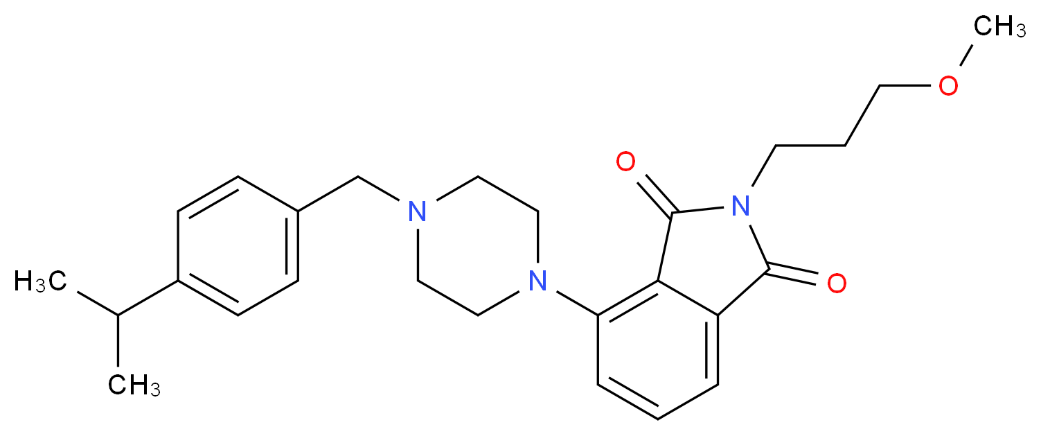4-[4-(4-isopropylbenzyl)-1-piperazinyl]-2-(3-methoxypropyl)-1H-isoindole-1,3(2H)-dione_分子结构_CAS_)