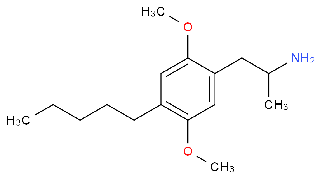 1-(2,5-dimethoxy-4-pentylphenyl)propan-2-amine_分子结构_CAS_63779-90-8