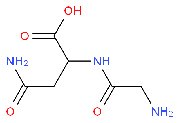 2-(2-aminoacetamido)-3-carbamoylpropanoic acid_分子结构_CAS_1999-33-3