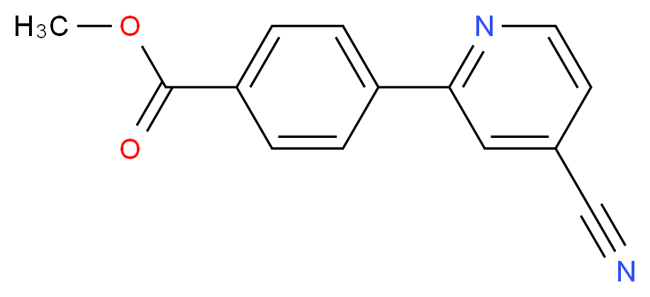 Methyl 4-(4-cyano-2-pyridinyl)benzenecarboxylate_分子结构_CAS_886361-52-0)