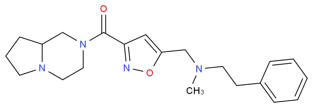 N-{[3-(hexahydropyrrolo[1,2-a]pyrazin-2(1H)-ylcarbonyl)isoxazol-5-yl]methyl}-N-methyl-2-phenylethanamine_分子结构_CAS_)