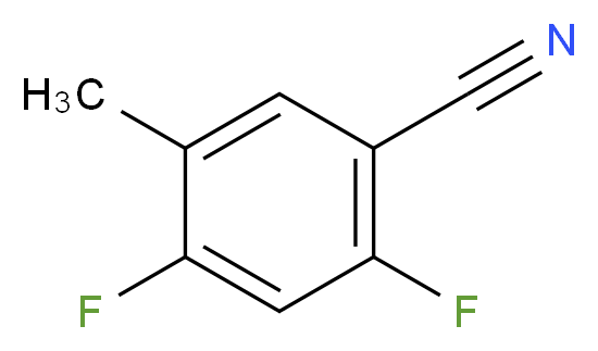 2,4-difluoro-5-methylbenzonitrile_分子结构_CAS_329314-68-3