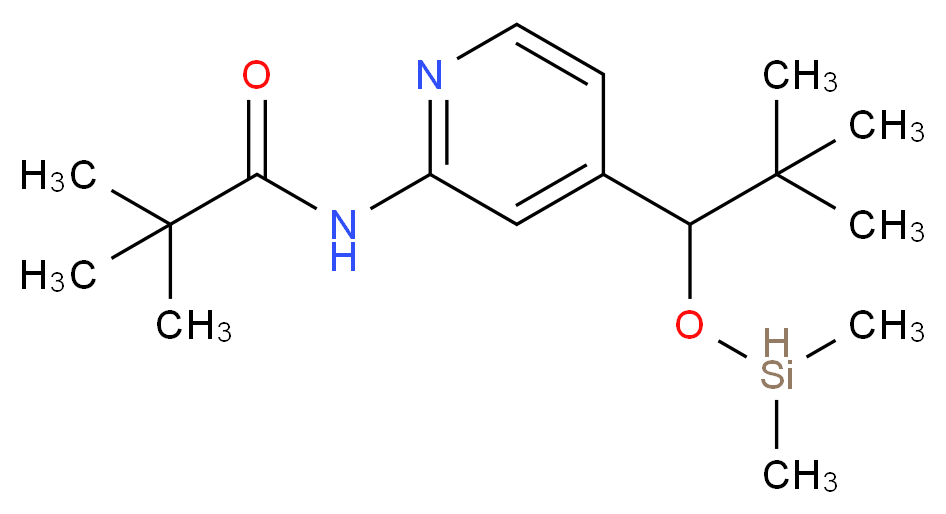 N-[4-(tert-Butyl-dimethyl-silanyloxymethyl)-pyridin-2-yl]-2,2-dimethyl-propionamide_分子结构_CAS_618107-92-9)