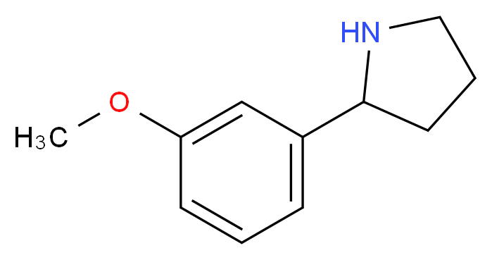 2-(3-methoxyphenyl)pyrrolidine_分子结构_CAS_103861-77-4)