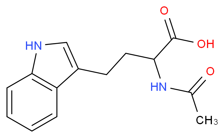 2-acetamido-4-(1H-indol-3-yl)butanoic acid_分子结构_CAS_205813-00-9