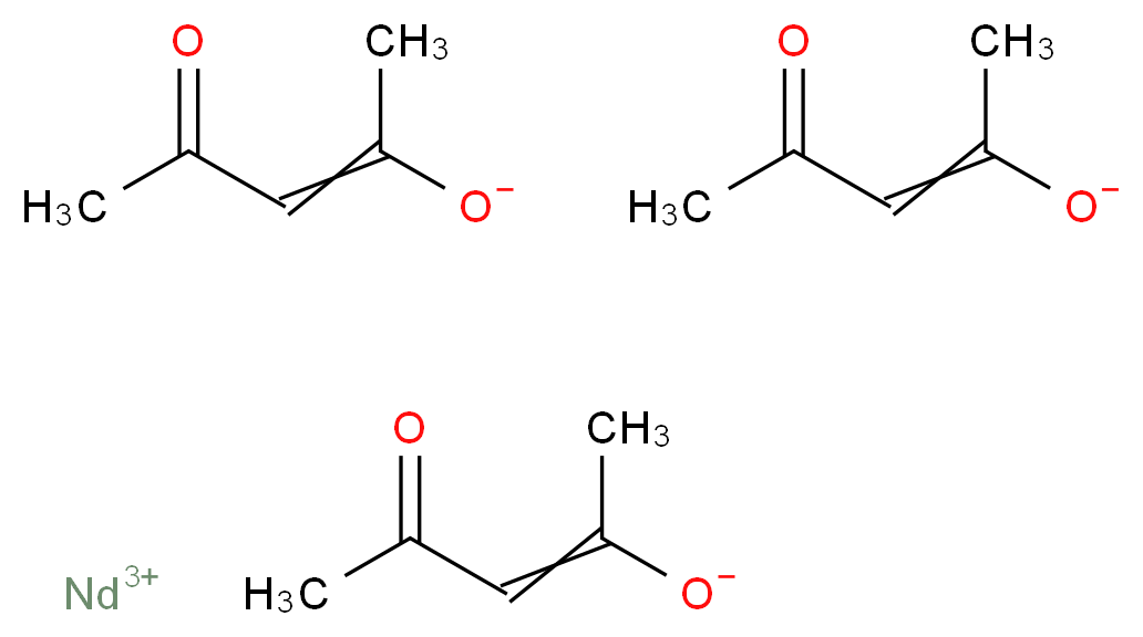 NEODYMIUM ACETYL ACETONATE_分子结构_CAS_14589-38-9)