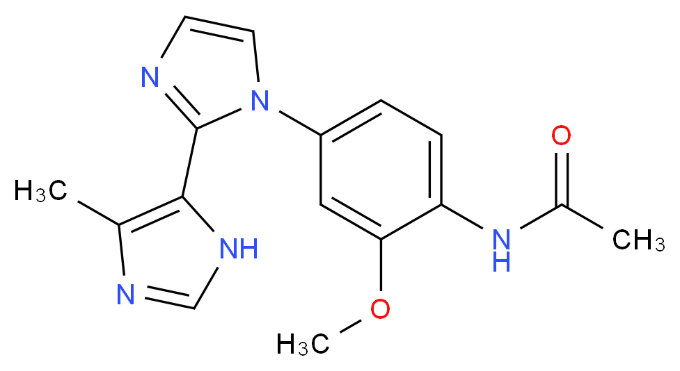 N-[2-methoxy-4-(5'-methyl-1H,3'H-2,4'-biimidazol-1-yl)phenyl]acetamide_分子结构_CAS_)