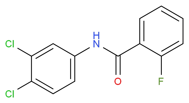 N-(3,4-dichlorophenyl)-2-fluorobenzamide_分子结构_CAS_313952-50-0