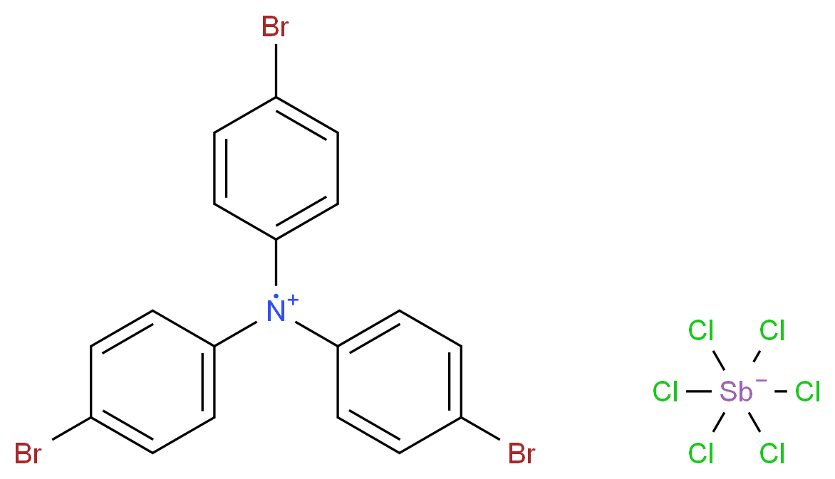 三(4-溴苯基)六氯锑酸铵_分子结构_CAS_24964-91-8)