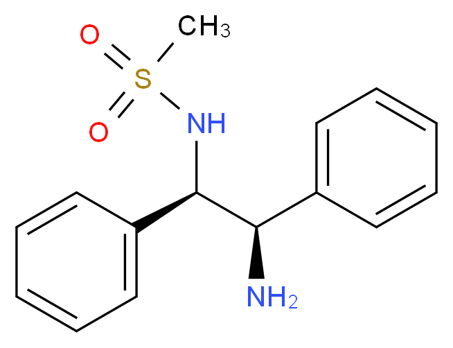 N-[(1R,2R)-2-amino-1,2-diphenylethyl]methanesulfonamide_分子结构_CAS_511534-44-4
