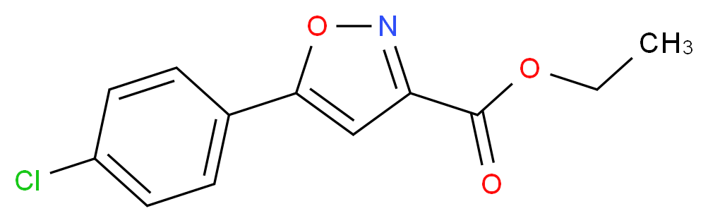 ethyl 5-(4-chlorophenyl)-1,2-oxazole-3-carboxylate_分子结构_CAS_81282-12-4