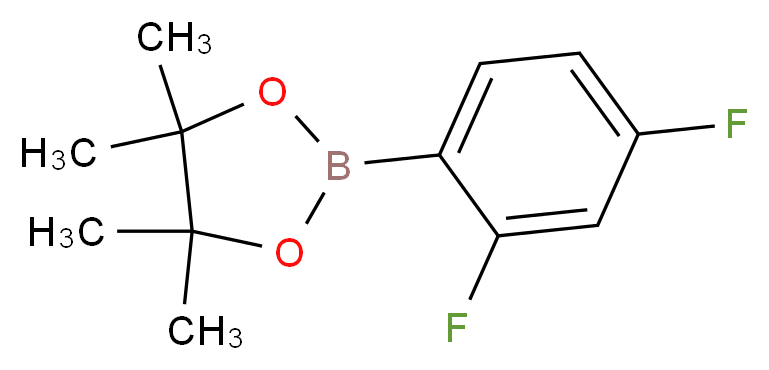 2,4-DIFLUOROPHENYLBORONIC ACID, PINACOL ESTER_分子结构_CAS_1219688-21-7)