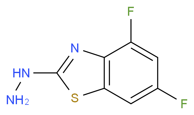 4,6-Difluoro-2-hydrazino-1,3-benzothiazole_分子结构_CAS_872696-11-2)