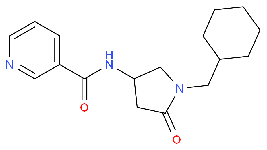 N-[1-(cyclohexylmethyl)-5-oxo-3-pyrrolidinyl]nicotinamide_分子结构_CAS_)