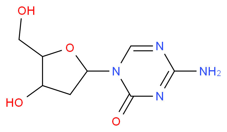 4-amino-1-[4-hydroxy-5-(hydroxymethyl)oxolan-2-yl]-1,2-dihydro-1,3,5-triazin-2-one_分子结构_CAS_2353-33-5