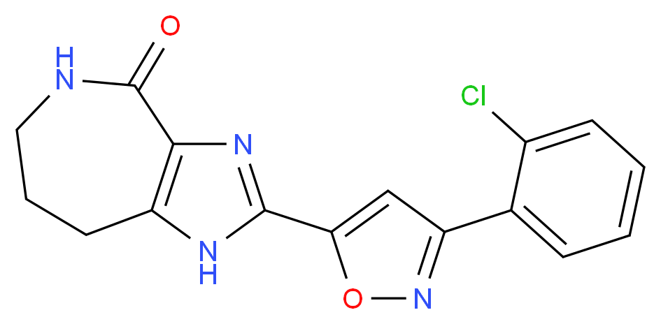 2-[3-(2-chlorophenyl)isoxazol-5-yl]-5,6,7,8-tetrahydroimidazo[4,5-c]azepin-4(1H)-one_分子结构_CAS_)