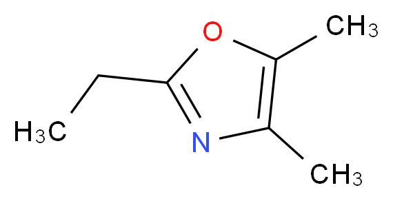 2-ethyl-4,5-dimethyl-1,3-oxazole_分子结构_CAS_53833-30-0