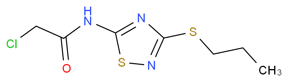 2-chloro-N-[3-(propylthio)-1,2,4-thiadiazol-5-yl]acetamide_分子结构_CAS_)