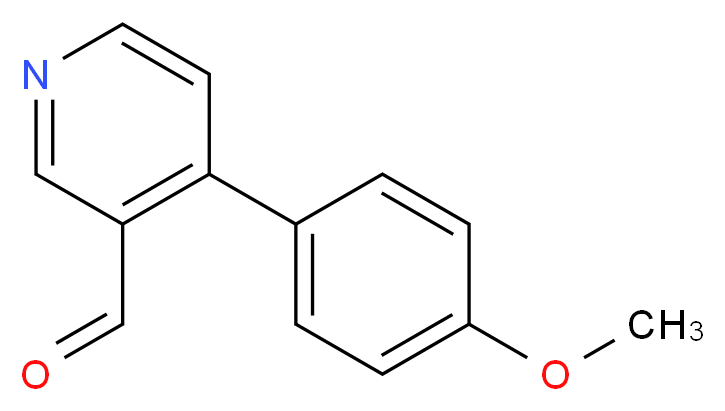 4-(4-methoxyphenyl)pyridine-3-carbaldehyde_分子结构_CAS_)