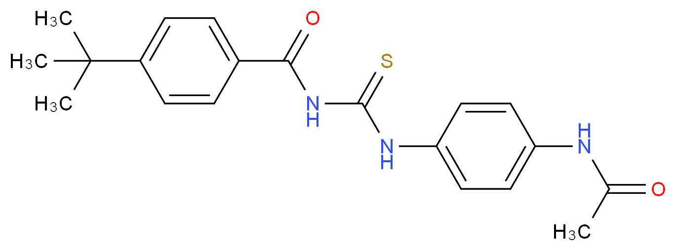 N-[4-({[(4-tert-butylphenyl)formamido]methanethioyl}amino)phenyl]acetamide_分子结构_CAS_380315-80-0