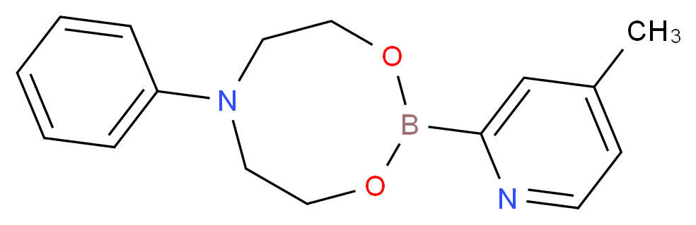 2-(4-methylpyridin-2-yl)-6-phenyl-1,3,6,2-dioxazaborocane_分子结构_CAS_849100-03-4