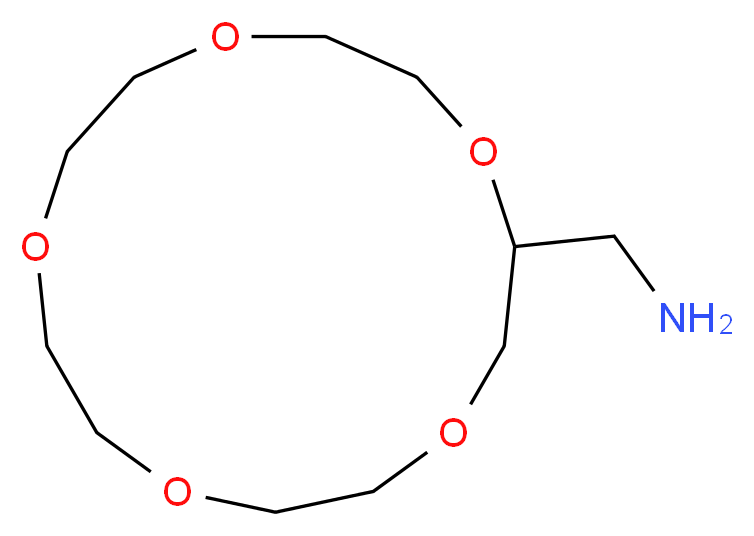 1,4,7,10,13-pentaoxacyclopentadecan-2-ylmethanamine_分子结构_CAS_83585-56-2
