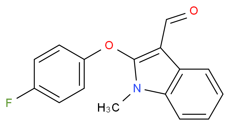 2-(4-Fluorophenoxy)-1-methyl-1H-indole-3-carbaldehyde_分子结构_CAS_)