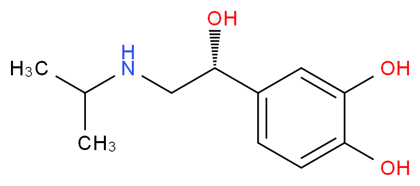 4-[(1R)-1-hydroxy-2-[(propan-2-yl)amino]ethyl]benzene-1,2-diol_分子结构_CAS_51-31-0