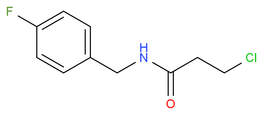 3-chloro-N-[(4-fluorophenyl)methyl]propanamide_分子结构_CAS_544440-95-1