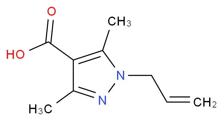 3,5-dimethyl-1-(prop-2-en-1-yl)-1H-pyrazole-4-carboxylic acid_分子结构_CAS_1015846-06-6