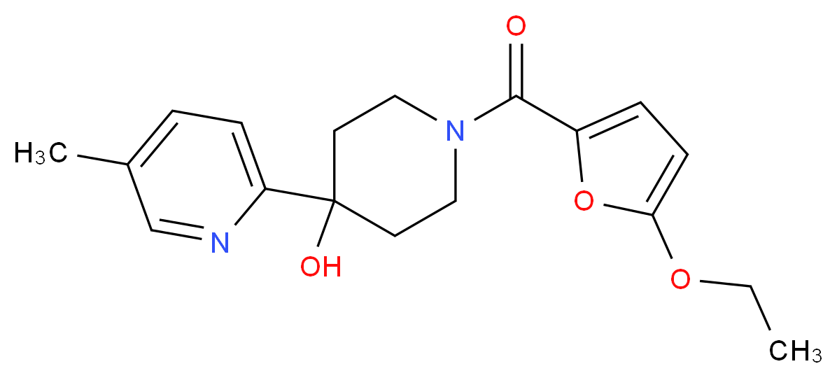 1-(5-ethoxy-2-furoyl)-4-(5-methylpyridin-2-yl)piperidin-4-ol_分子结构_CAS_)
