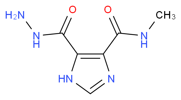 5-(hydrazinocarbonyl)-N-methyl-1H-imidazole-4-carboxamide_分子结构_CAS_627470-09-1)
